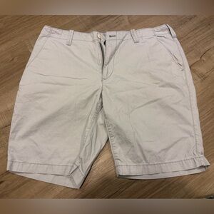 Express Men's Light Gray Flat Front Shorts